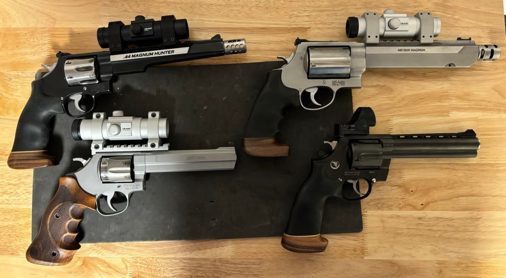 Back to basics.  Revolver set up for hunting.